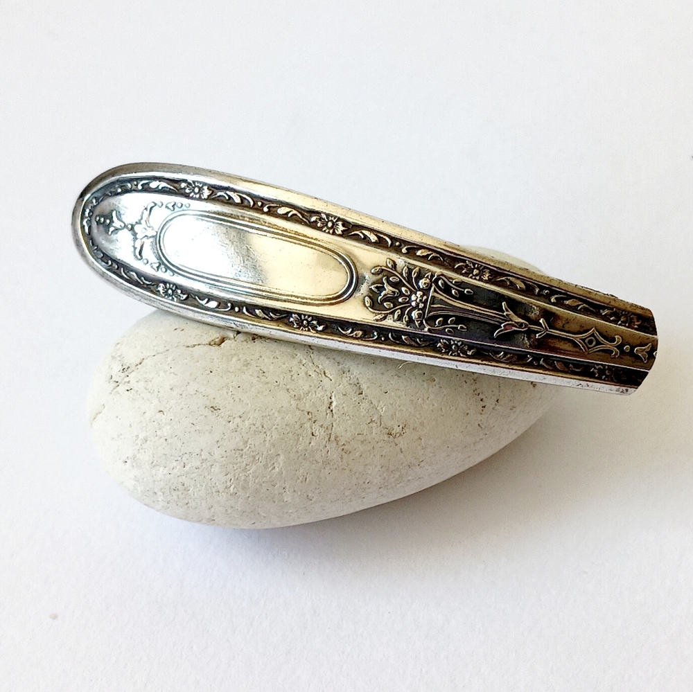 vintage sterling spoon barrette
